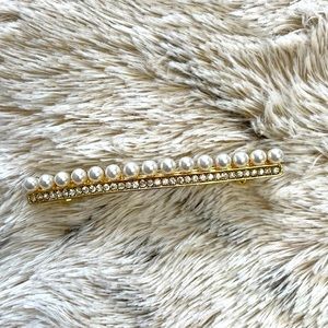 Mini Pearl and diamond crystal golden hairpin hair clip jewelry